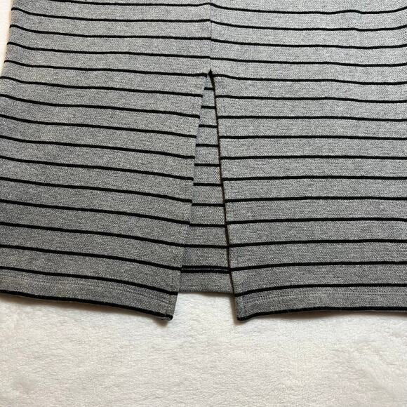 BDG Stripe Pull On Fitted Pencil Skirt Size Large Back Vent Office Corpcore - Picture 4 of 7